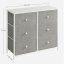 Komoda 80x30x71cm, kov, šedá, AUK-E1032 GREY - Barva: bílá#eup349562euv2