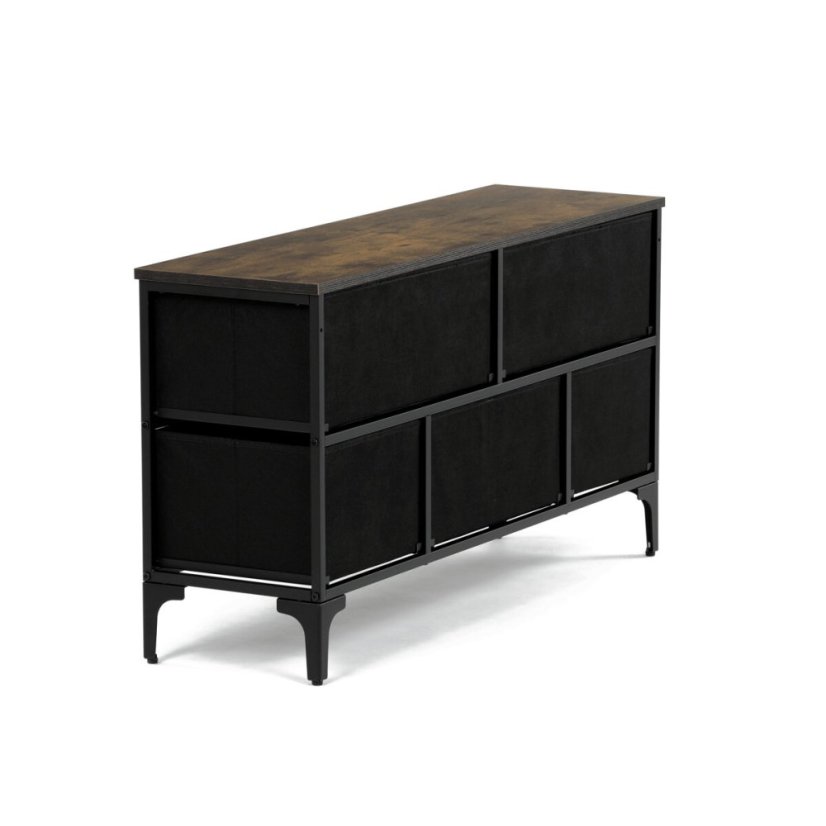 Komoda 103x30x56cm, mdf, vícebarevná, AUK-W2103 BK