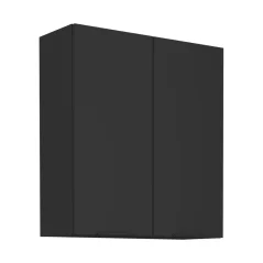 Horní skříňka SIBER 80 G-90 2F, černá (80 x 90) cm