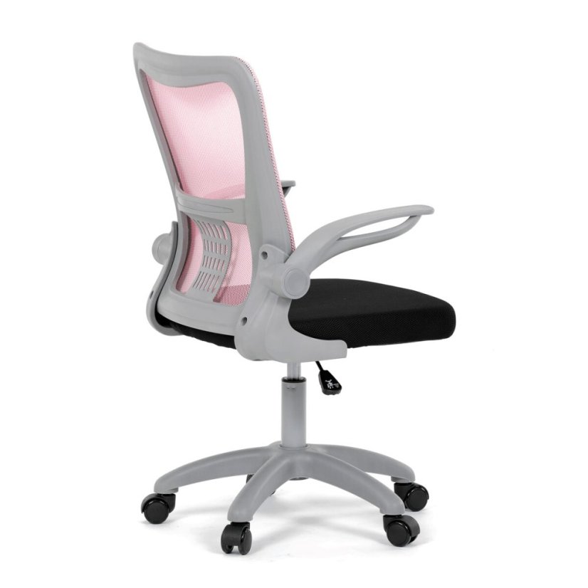 Dětská židle, výškově nastavitelná, růžová síťovina, KA-K2008 PINK