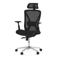 Kancelářská židle, synchronní mechanismus, černá síťovina, KA-S258 BK