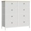 Komoda 80x30x82cm, kov, šedá, AUK-E1024 GREY - Barva: bílá#eup349560euv2