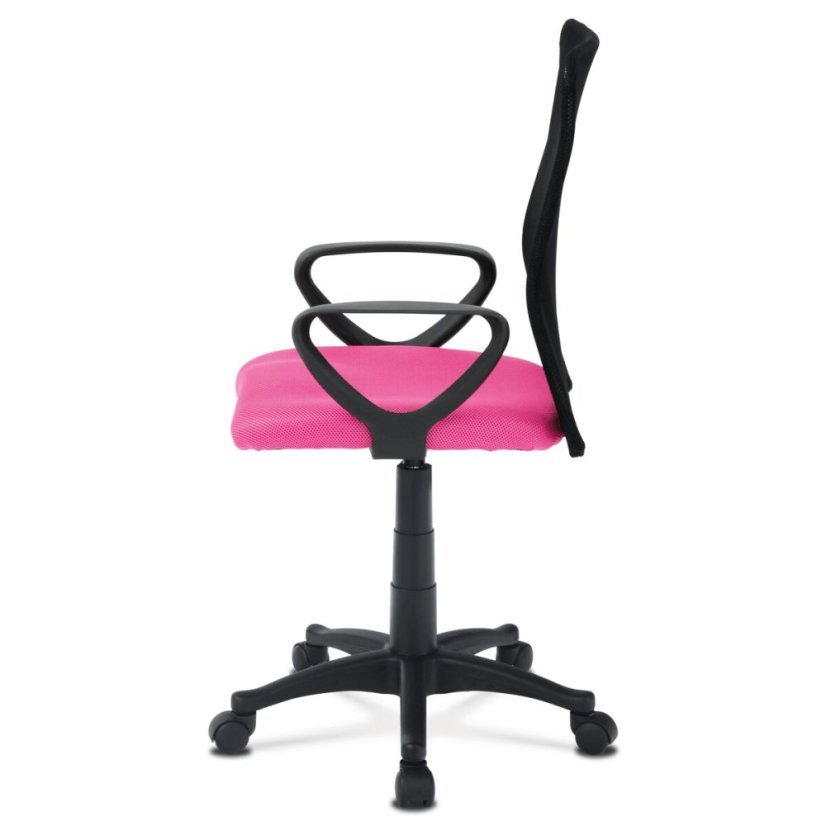 Dětská židle, výškově nastavitelná, růžová síťovina, KA-B047 PINK