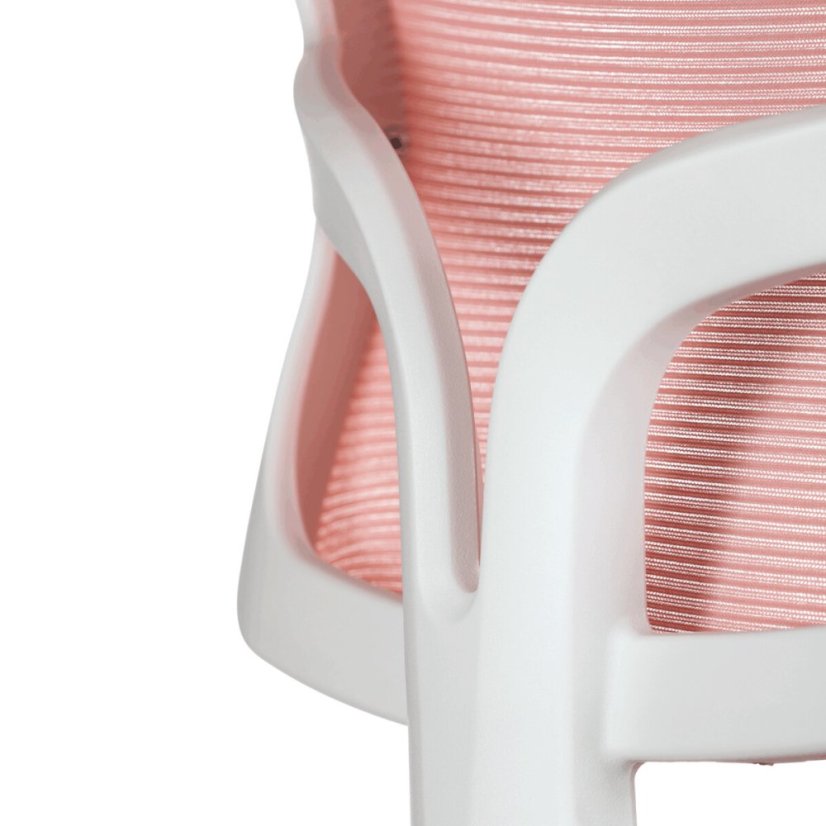 Dětská židle, výškově nastavitelná, růžová síťovina, KA-C801 PINK