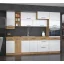 Horní skříňka VEGA 80 GU-36 1F, dub lancelot / bílá extra vysoký lesk HG (80 x 36) cm