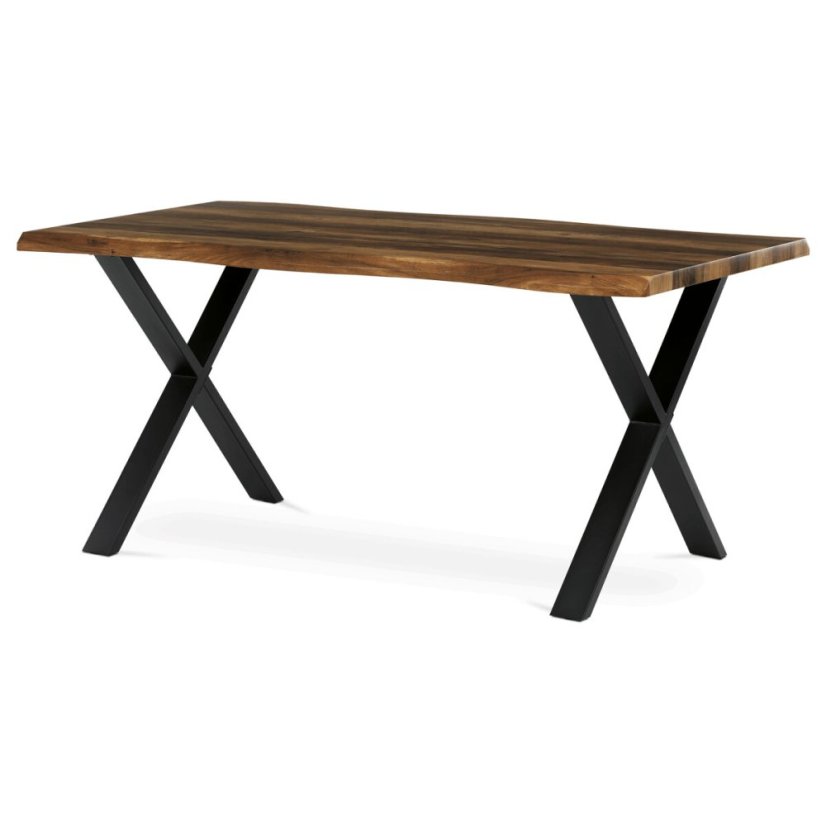 Jídelní stůl 160x90cm, mdf, šedý dub, HT-F4316 GREY - Barva: hnědá#eup349684euv3