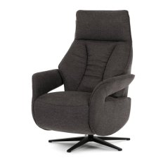 Relaxační křeslo, elektrické zabudované ovládání, hnědá, látka, TV-B3973 BR2