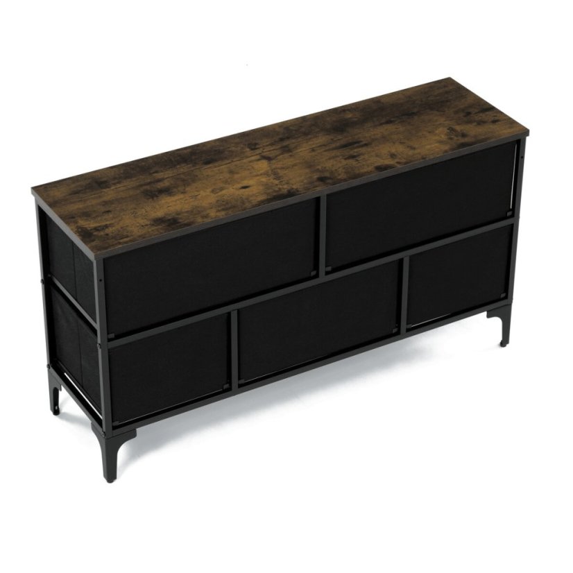 Komoda 103x30x56cm, mdf, vícebarevná, AUK-W2103 BK
