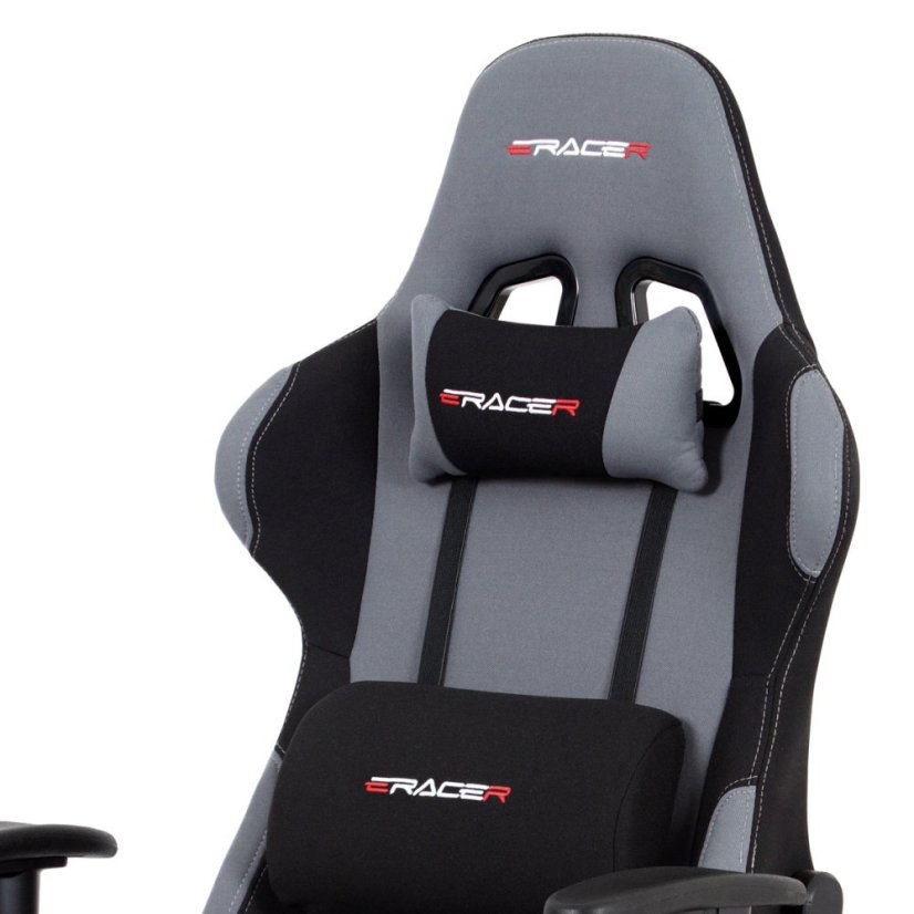 Kancelářská židle houpací mech., šedá látka, kovový kříž - Barva (vyberte): Šedá#eup193463euv1