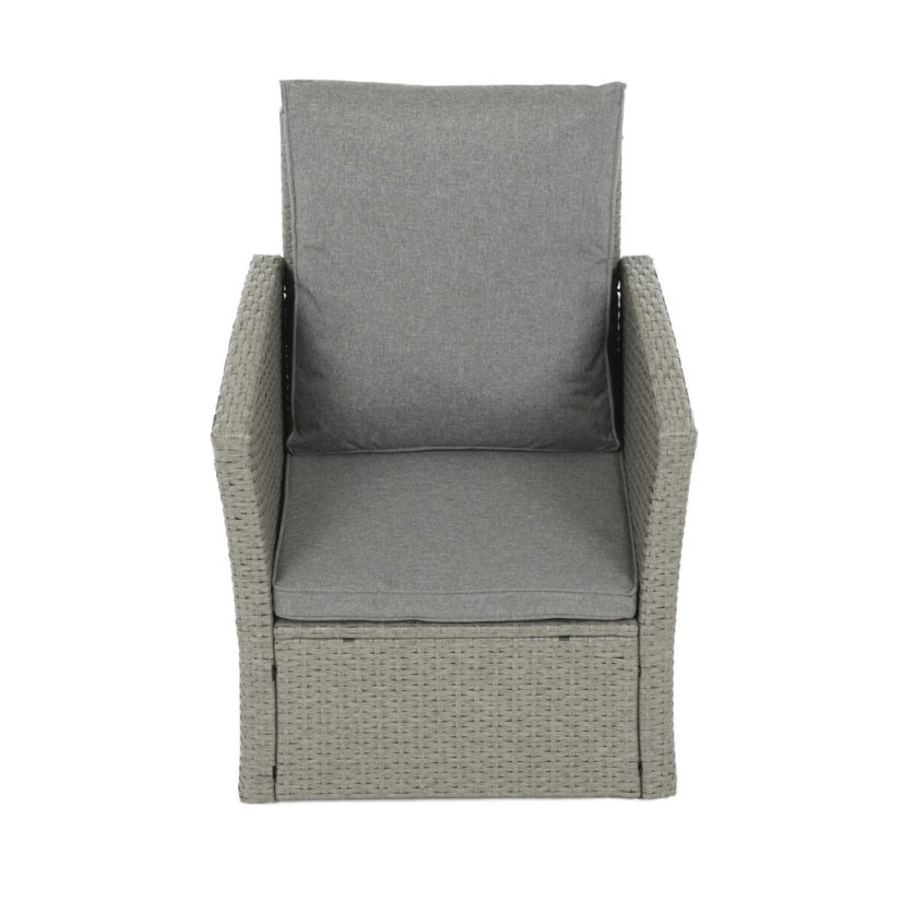 Zahradní sedací souprava, polyratan, šedá, AZS-A1523 GREY