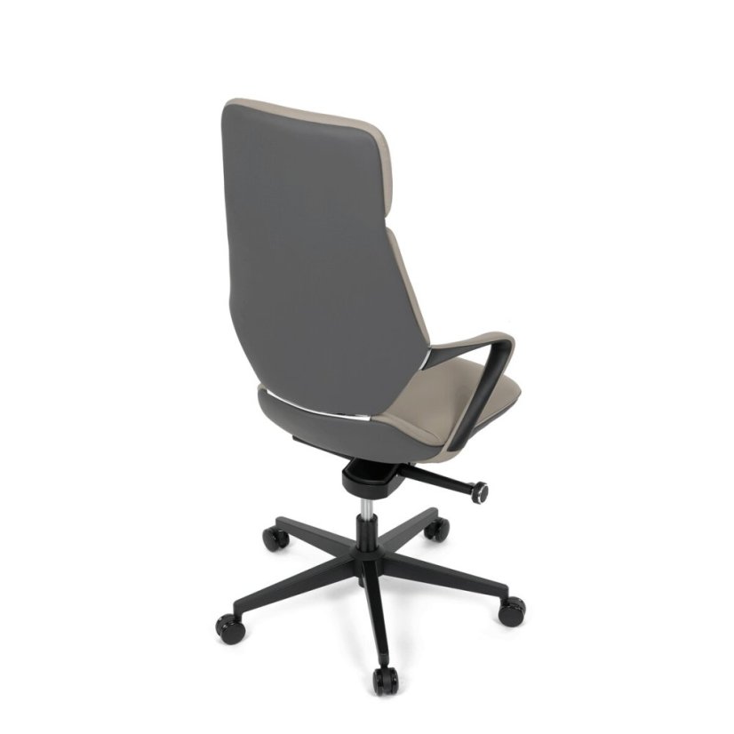 Kancelářské křeslo, houpací mechanismus, šedá ekokůže, KA-T8426 GREY
