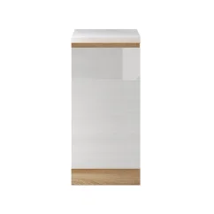Dolní skříňka D 40 LINE, pravá, vysoký bílý lesk/dub sonoma (40 x 82) cm