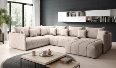 Rozkládací rohová sedačka ARIANA U 340x238cm - rozklad a úložný prostor