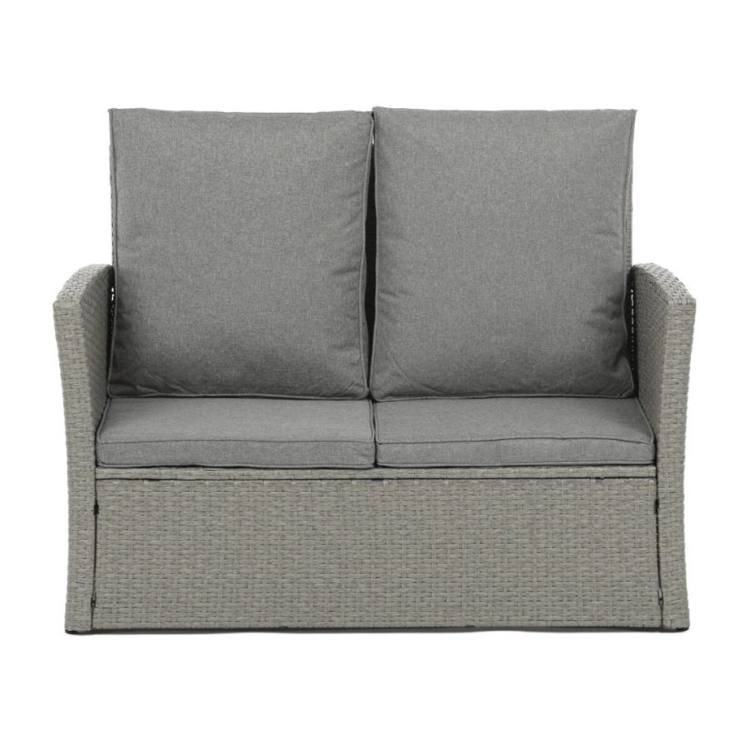 Zahradní sedací souprava, polyratan, šedá, AZS-A1523 GREY