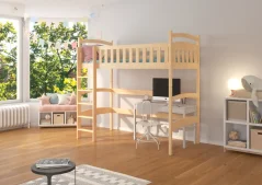 Patrová postel mezzanine s matrací MIAGO 180x80 borovice (87 x 174) cm