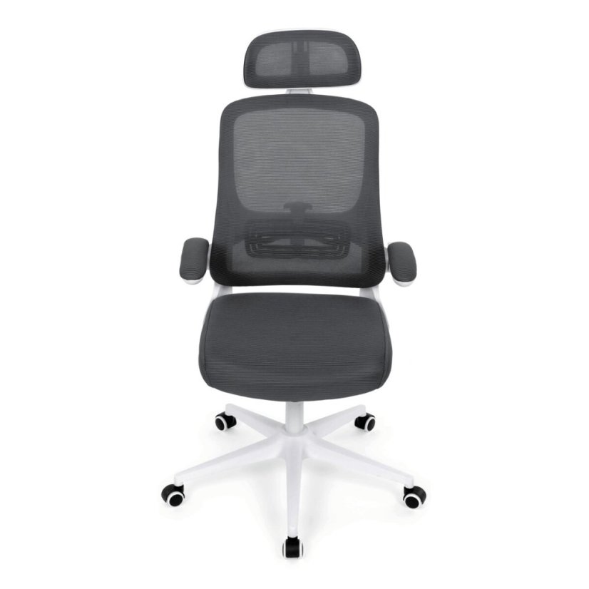Kancelářská židle, houpací mechanismus, šedá síťovina, KA-Q843 GREY