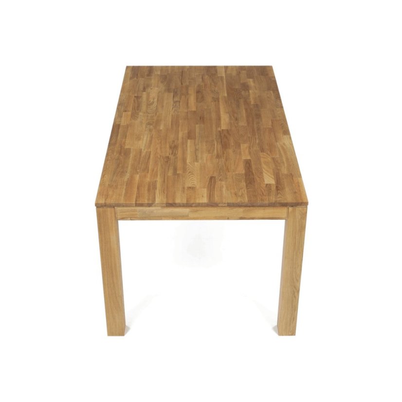 Jídelní stůl 160x90x75, masiv dub bílý, povrchová úprava olejem, nohy 8x8 cm