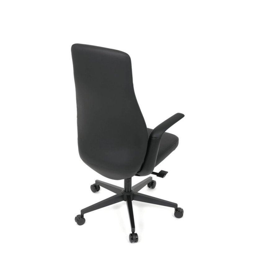 Kancelářské křeslo, synchronní mechanismus, černá ekokůže, KA-T8325 BK