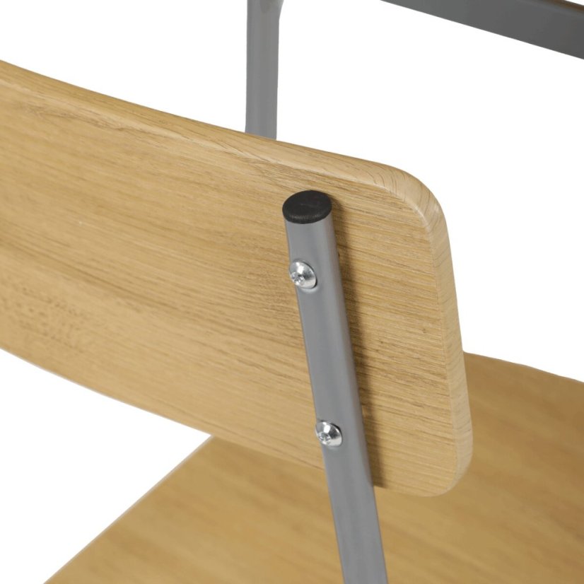 Jídelní set s 2 židlemi, 70x70x76cm, mdf, dub, AUT-O2122 OAK - Barva: hnědá#eup349661euv2
