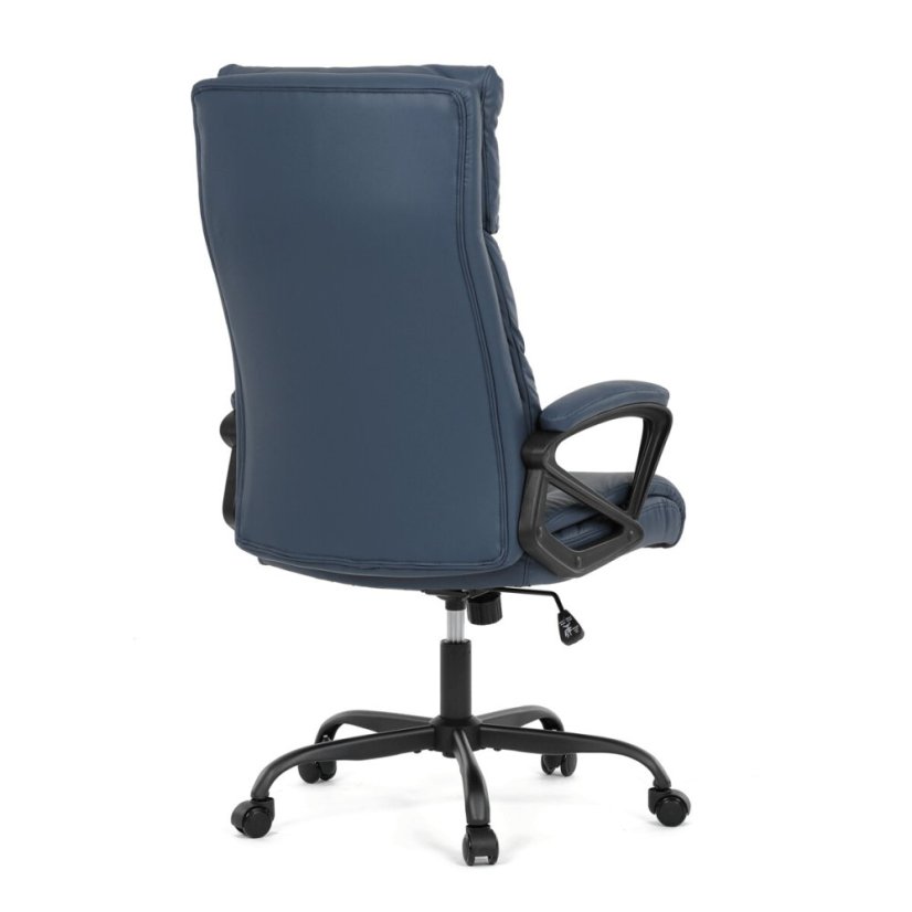 Kancelářské křeslo, houpací mechanismus, modrá ekokůže, KA-Y346 BLUE
