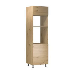 Vysoká skříňka na troubu a mikrovlnou troubu LANGEN D60PM, dub artisan (60 x 212) cm