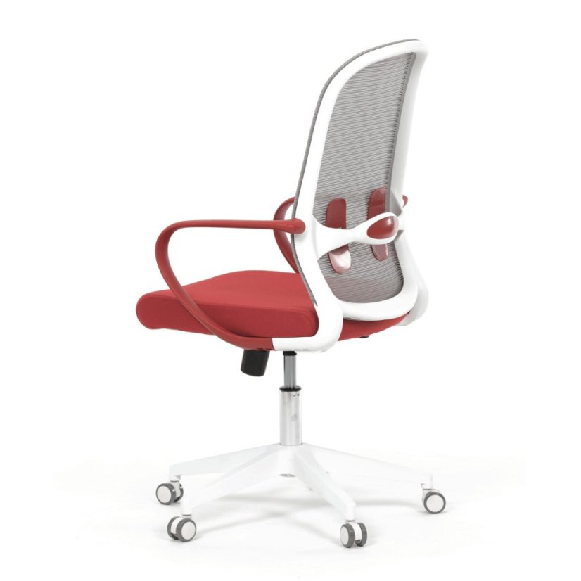 Kancelářská židle, houpací mechanismus, červená látka, KA-S425 RED