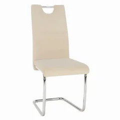 Jídelní židle, ABIRA NEW, béžová Dulux Velvet látka (43 x 44) cm