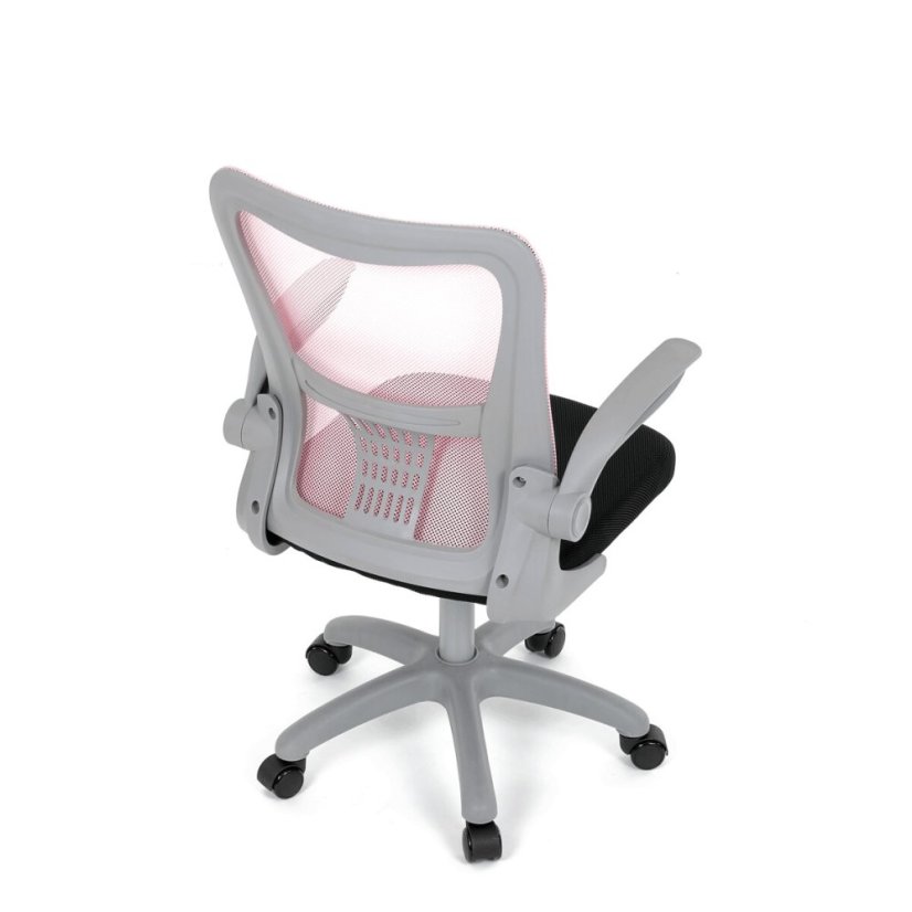 Dětská židle, výškově nastavitelná, růžová síťovina, KA-K2008 PINK