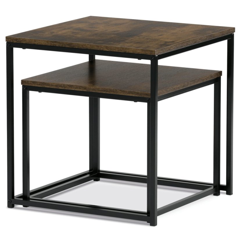 Odkládací stolek 50x50x52cm, mdf, old wood, AF-076 OLW