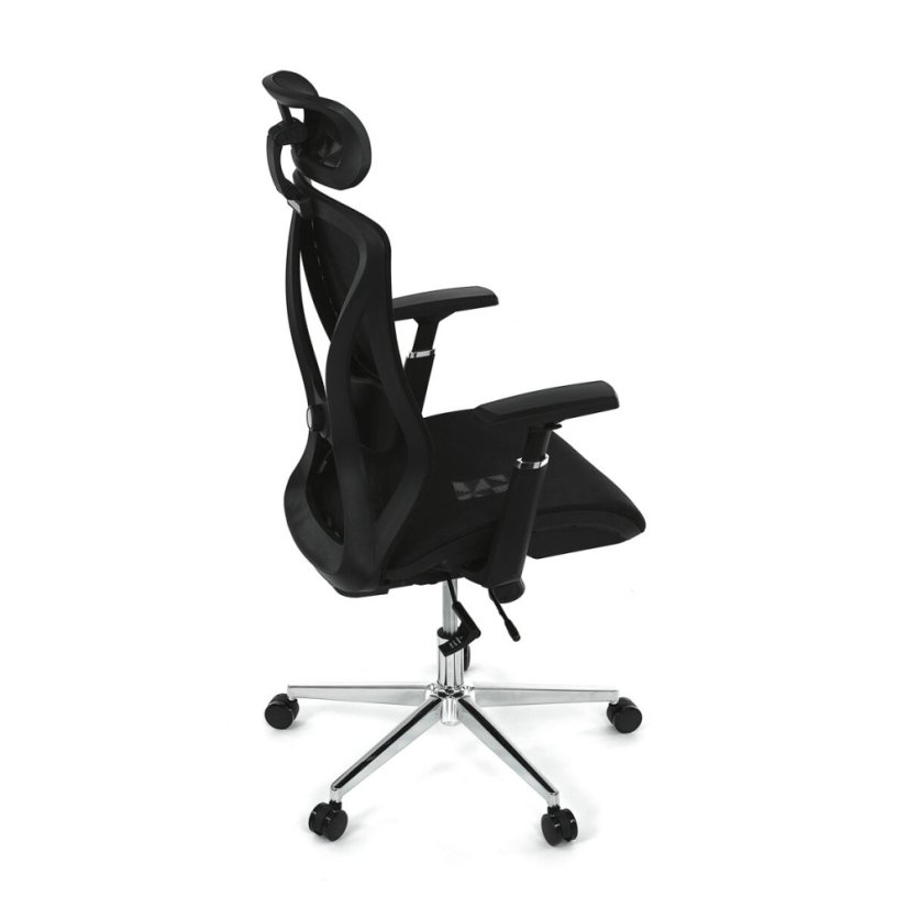 Kancelářská židle, synchronní mechanismus, černá síťovina, KA-S258 BK
