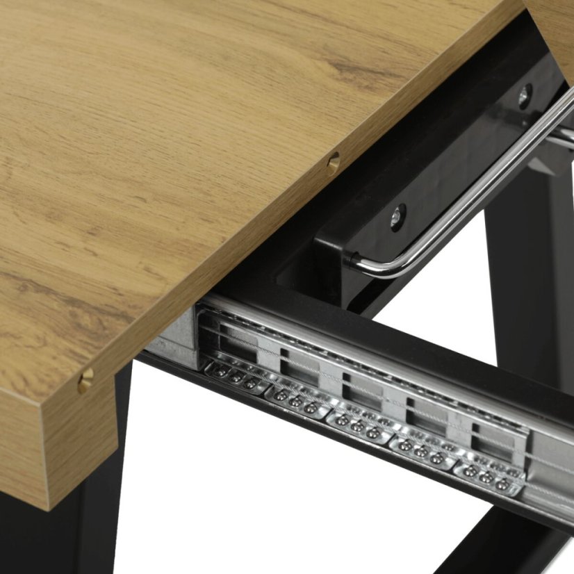 Jídelní stůl rozkládací 160-240x90 cm, lamino, dub, HT-R5624 OAK
