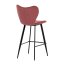 Barová židle, červená, látka, AUB-1068 RED2
