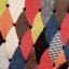 Dvojsedačka, potah látka patchwork, dřevěné nohy, masiv kaučukovník - Barva: patchwork#eup343941euv1