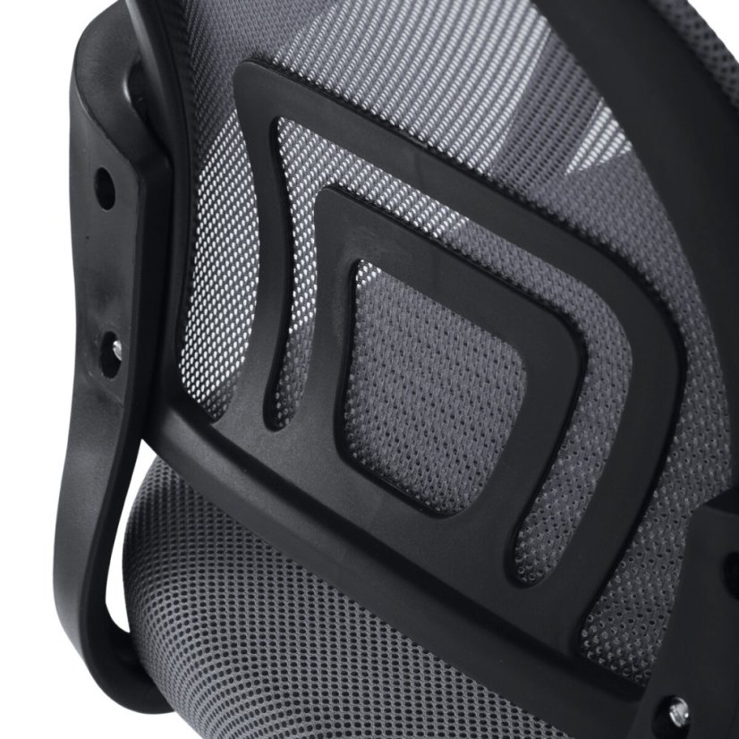 Dětská židle, výškově nastavitelná, šedá síťovina, KA-L103 GREY