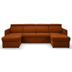 Rozkládací rohová sedačka BARONA U 292x165cm – rozklad a úložný prostor