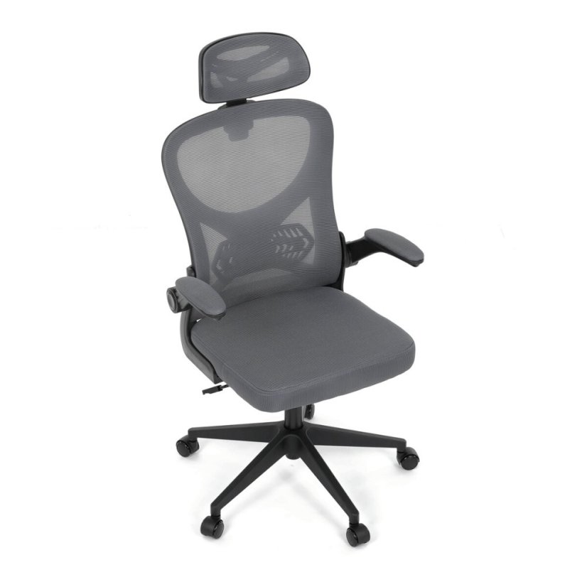 Kancelářská židle, houpací mechanismus, šedá, KA-K2021 GREY