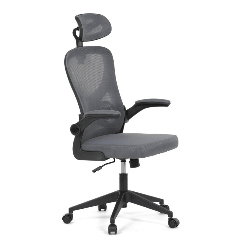 Kancelářská židle, houpací mechanismus, šedá, KA-K2021 GREY