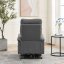 Křeso polohovací masážní s výhřevem, 8bodová vibrační masáž, zvedací systém, USB, šedá látka