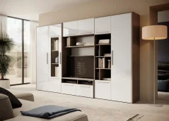 Obývací stěna MARIO bílý lesk (320 x 200) cm – záruka 4 roky