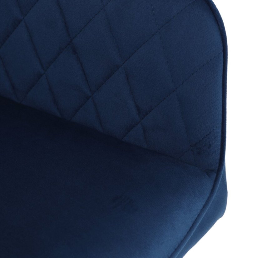 Jídelní židle, modrá, sametová látka, DCH-215 BLUE4