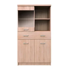 Vitrína 2D1W1S/80 TOPTY TYP 34, dub sonoma (80 x 145) cm