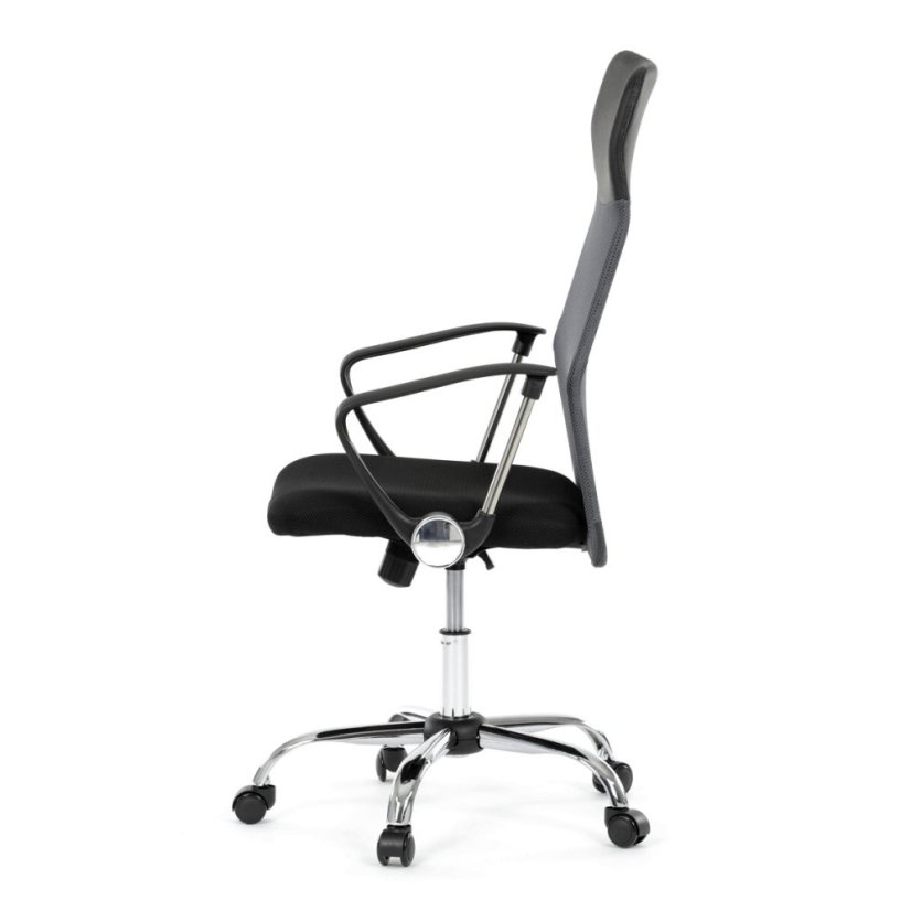 Kancelářská židle, houpací mechanismus, šedá síťovina, KA-E305 GREY