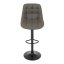 Barová židle, šedá, látka,AUB-V3066 GREY3
