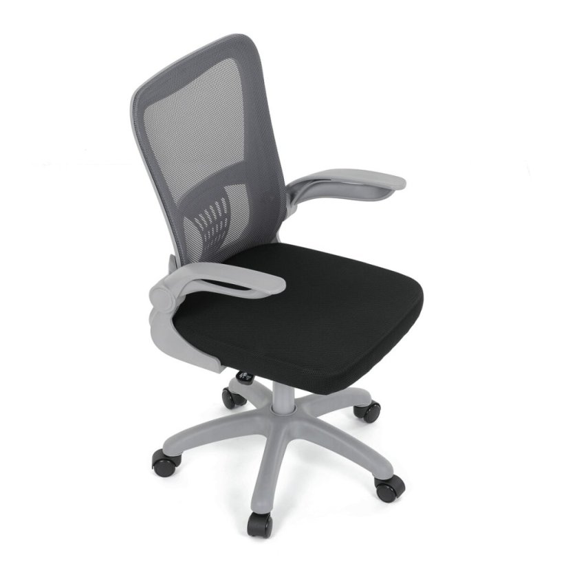 Dětská židle, výškově nastavitelná, šedá síťovina, KA-K2008 GREY