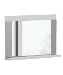 Zrcadlo LUMINUS L1 s poličkou bílá lesk