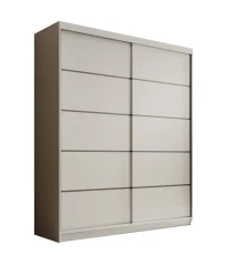 Posuvná skříň Hannah 180 kašmír (180 x 215) cm – 6 polic pro přehledné uložení