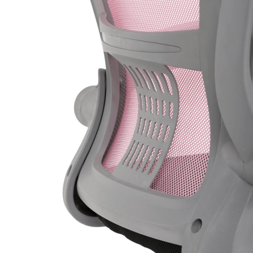 Dětská židle, výškově nastavitelná, růžová síťovina, KA-K2008 PINK