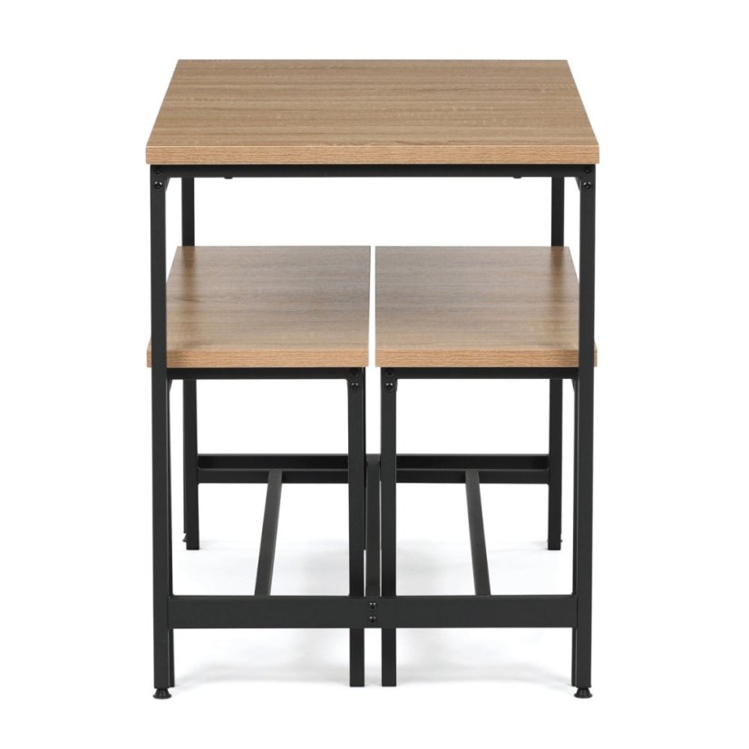 Jídelní set s 2 lavicemi, 110x60x75cm, mdf, dub, AUT-G1175 OAK