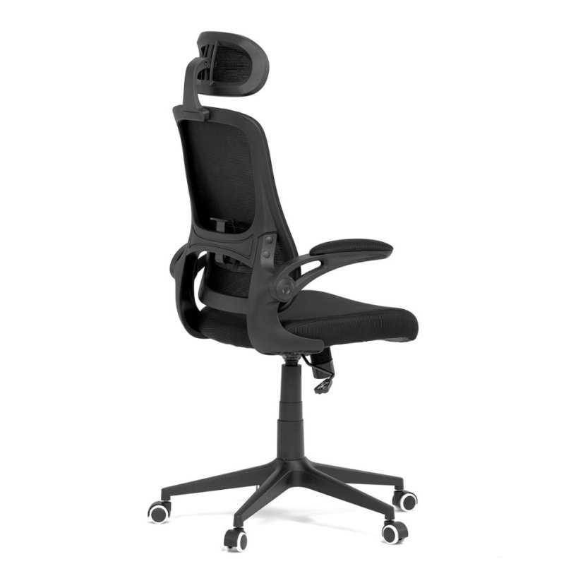 Kancelářská židle, houpací mechanismus, černá síťovina, KA-Q842 BK