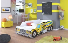 Postel s matracem BUILDER 140x70 (74 x 50) cm – matrace v ceně – lůžko je připravené hned po montáži